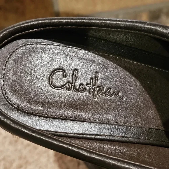 Cole Haan Calf Hair Clogs Mules Dark Brown Wmns Sz 9.5 - Picture 11 of 16
